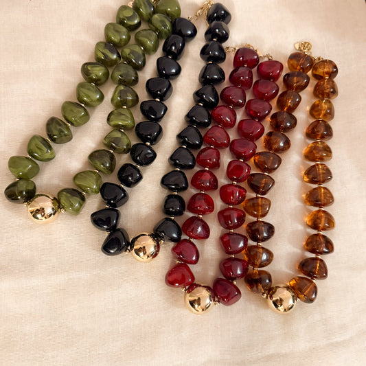 Collar Malena Maramelo Miel (lleva bola) (4 colores)