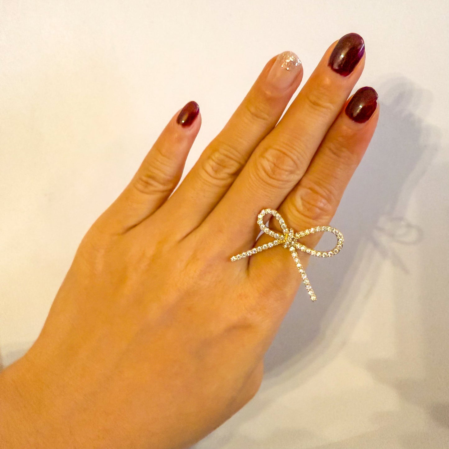 Anillo Lazo Navidad (Brillante y Femenino) – Ajustable