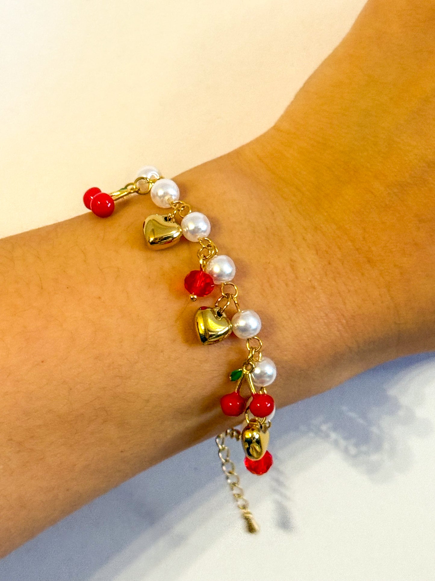 Pulsera Dulce Cereza( Corazones)