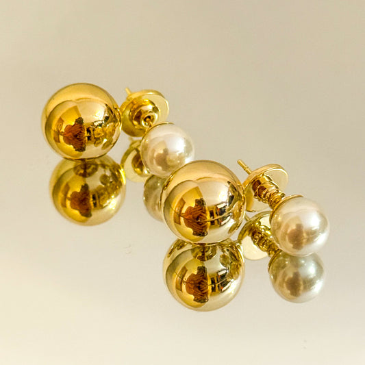 Pendientes Espejo (Doble Esfera)