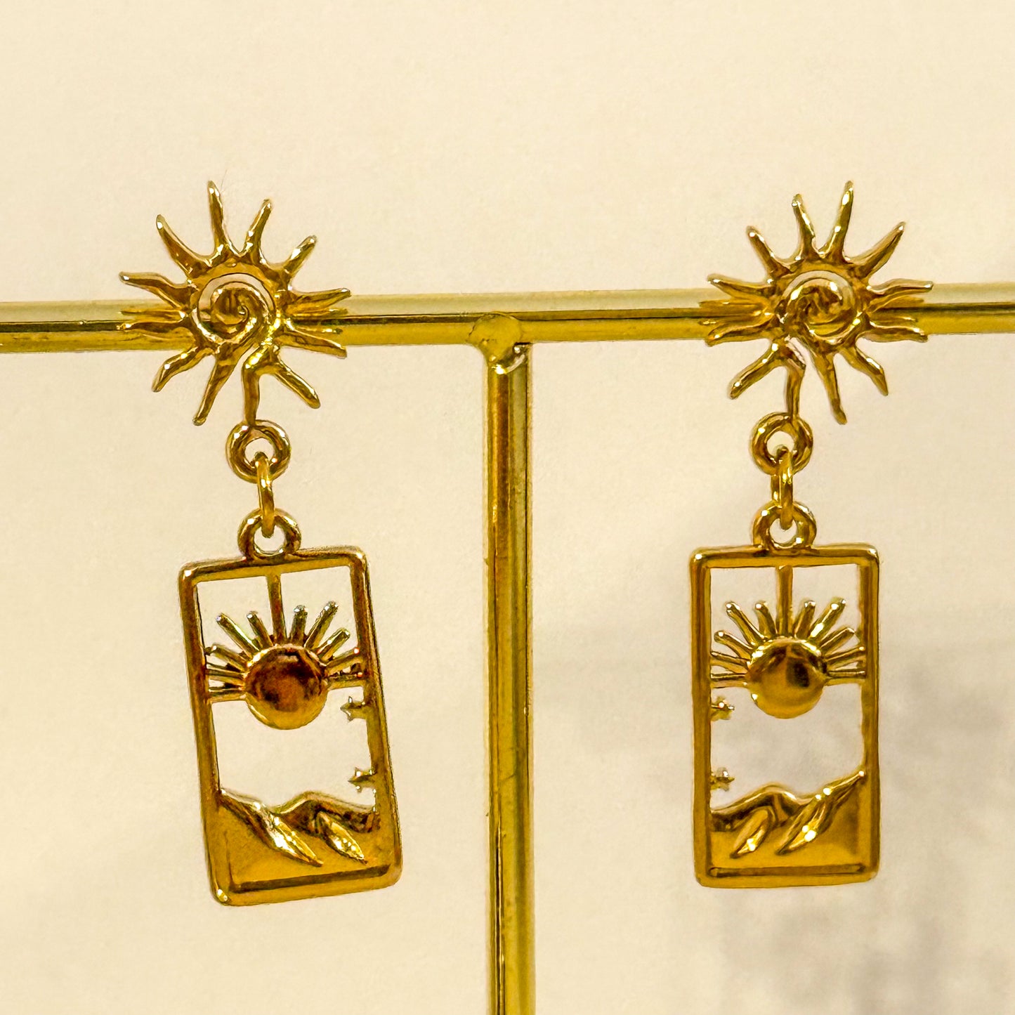 Pendientes Tarot (Dorado Sol)