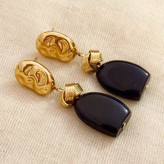 Pendientes Oro champán (Tres Tonos)