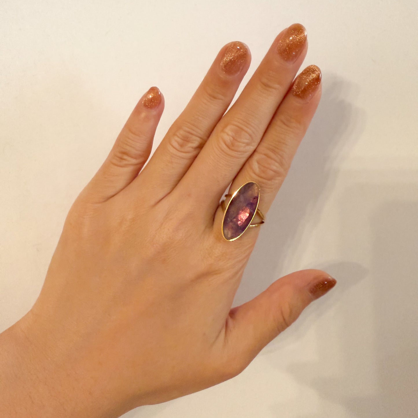 Anillo Gemma Oval (3 Colores) Ajustable