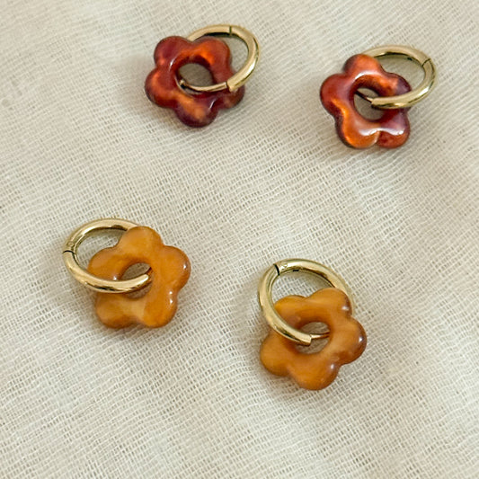 Rebajas -20% Pendientes Flor Ámbar (2 colores)
