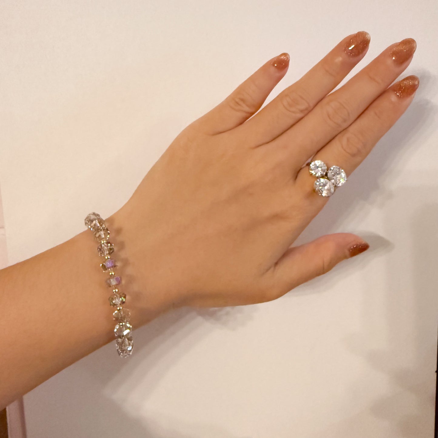 Anillo Viena Luz Ajustable (tres brillos)