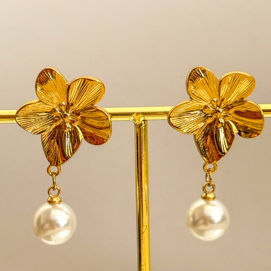 Pendientes Flor encanto ( Esfera Colgante)
