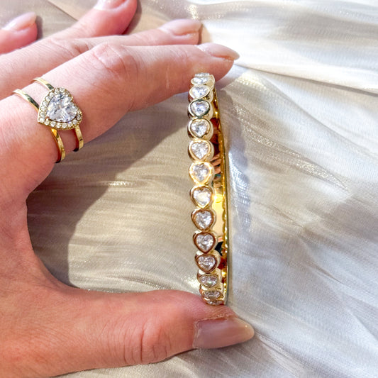 Pulsera Rígida Amour (CORAZONES)