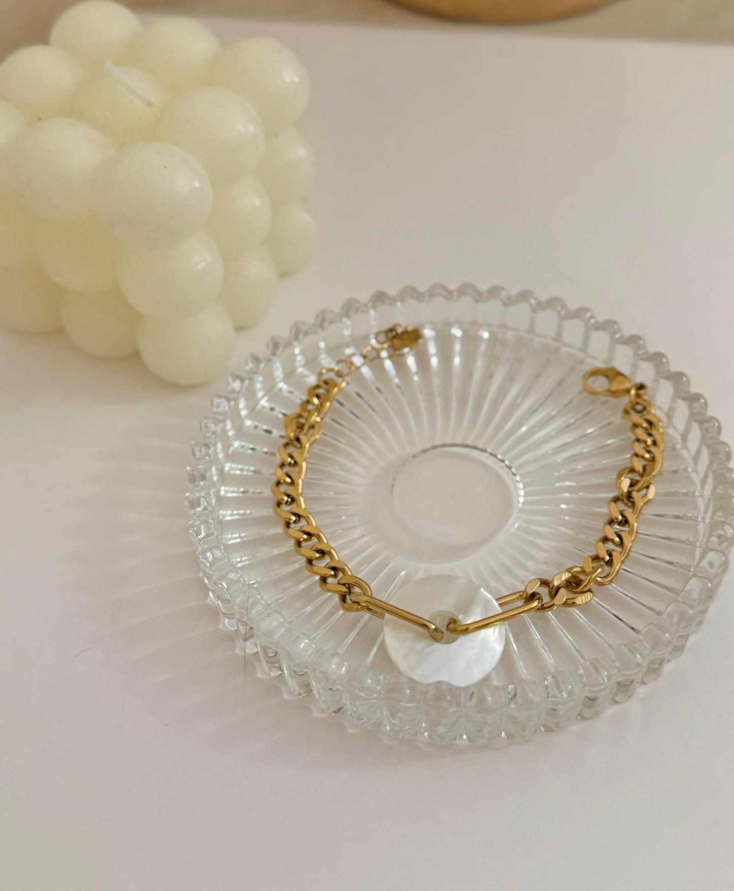 Pulsera de Moneda de Nácar