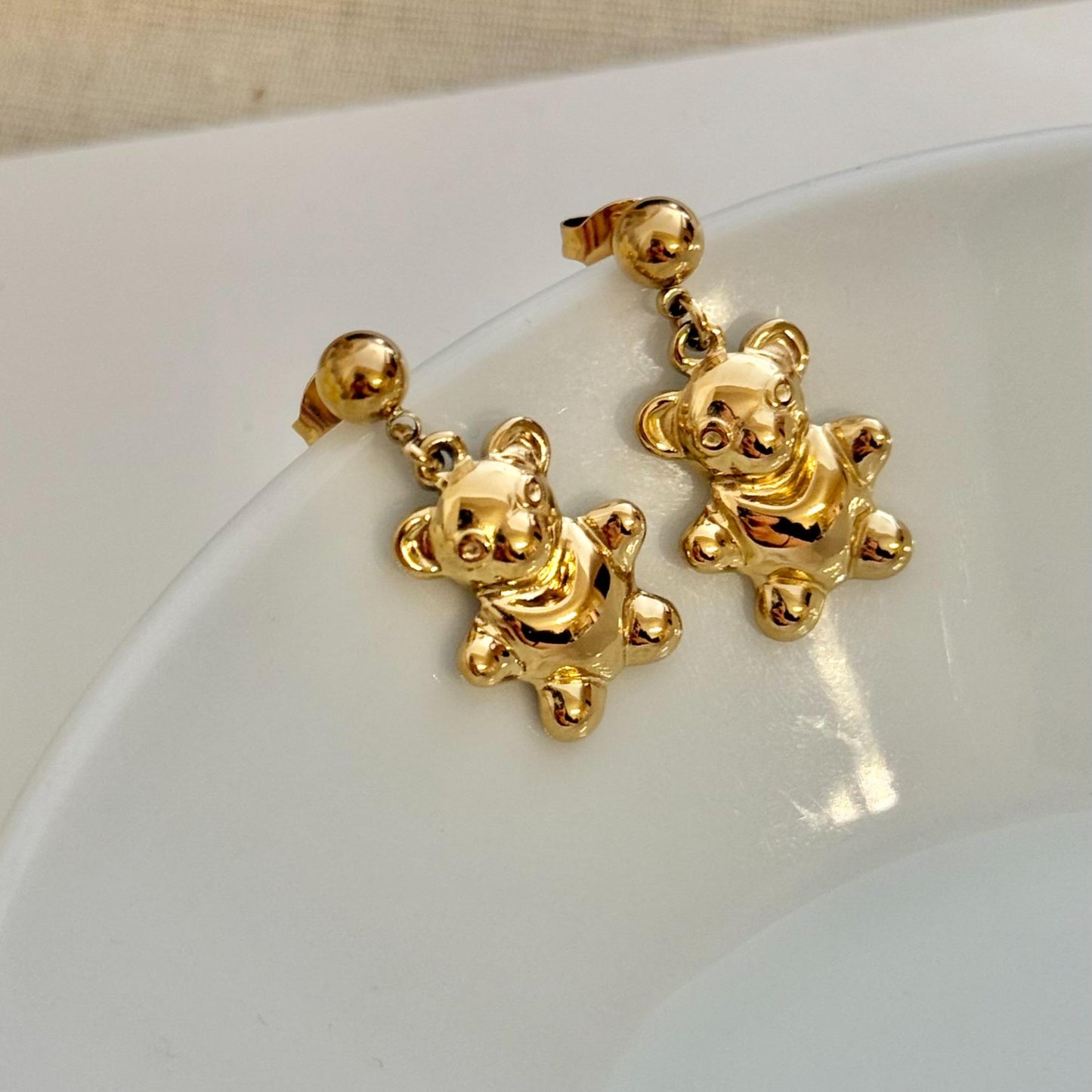 Pendientes Ositos Dorados