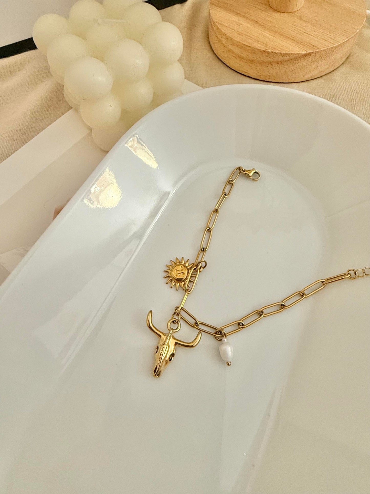 Pulsera Charm Toro Cowboy
