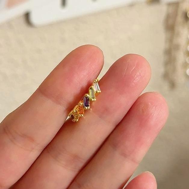 Pendientes de purpurina de colores