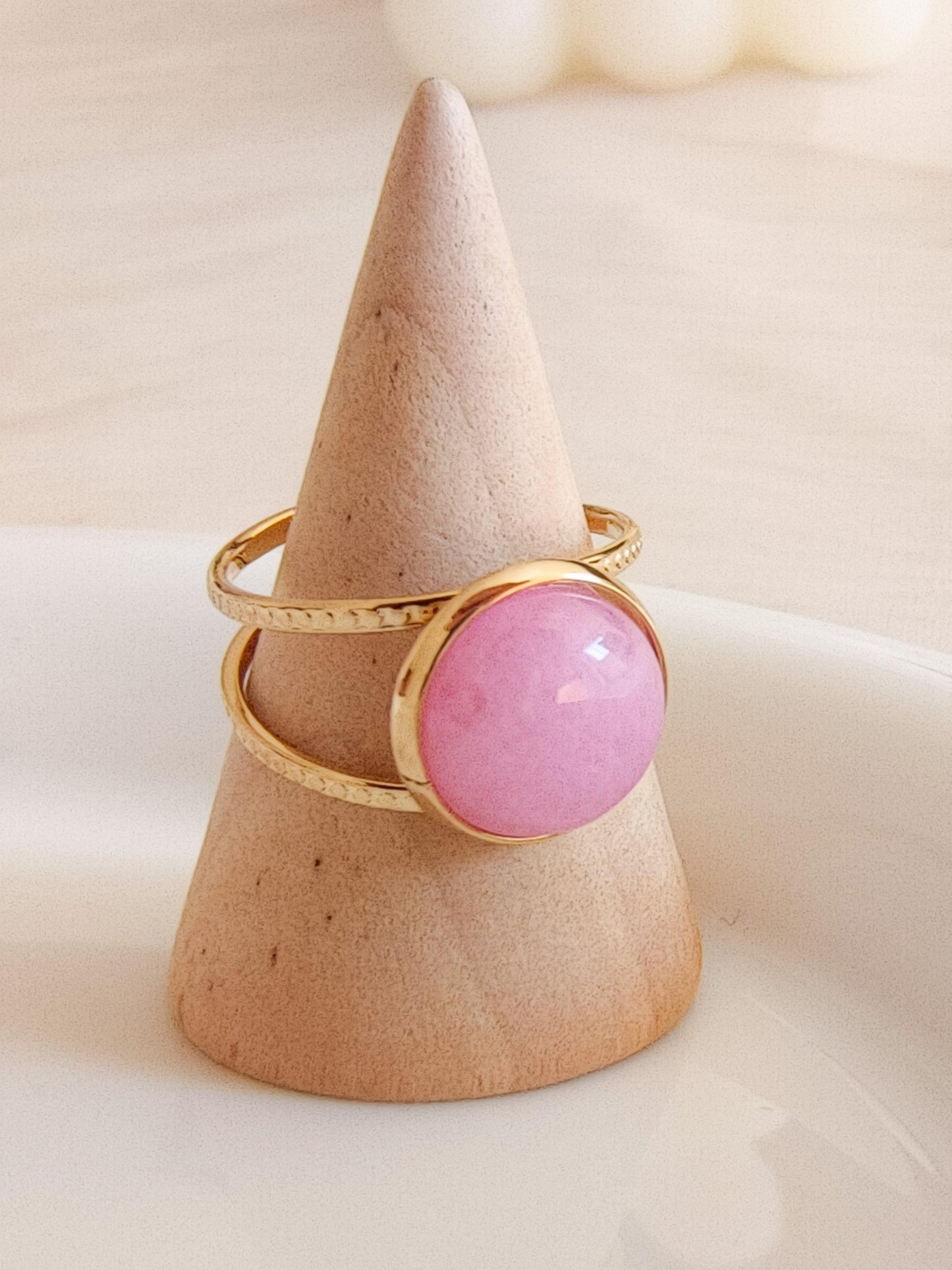 Anillo piedra original ajustable - serie jardín