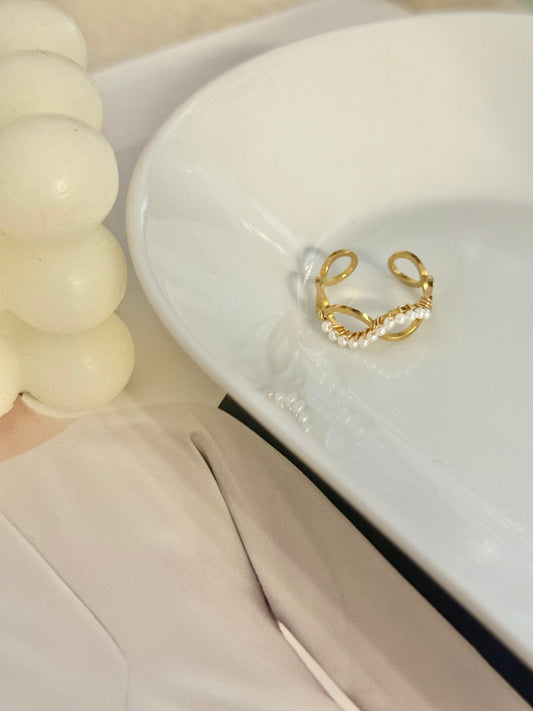 Rebajas -20%-Anillo Infinito Ajustable Dorado