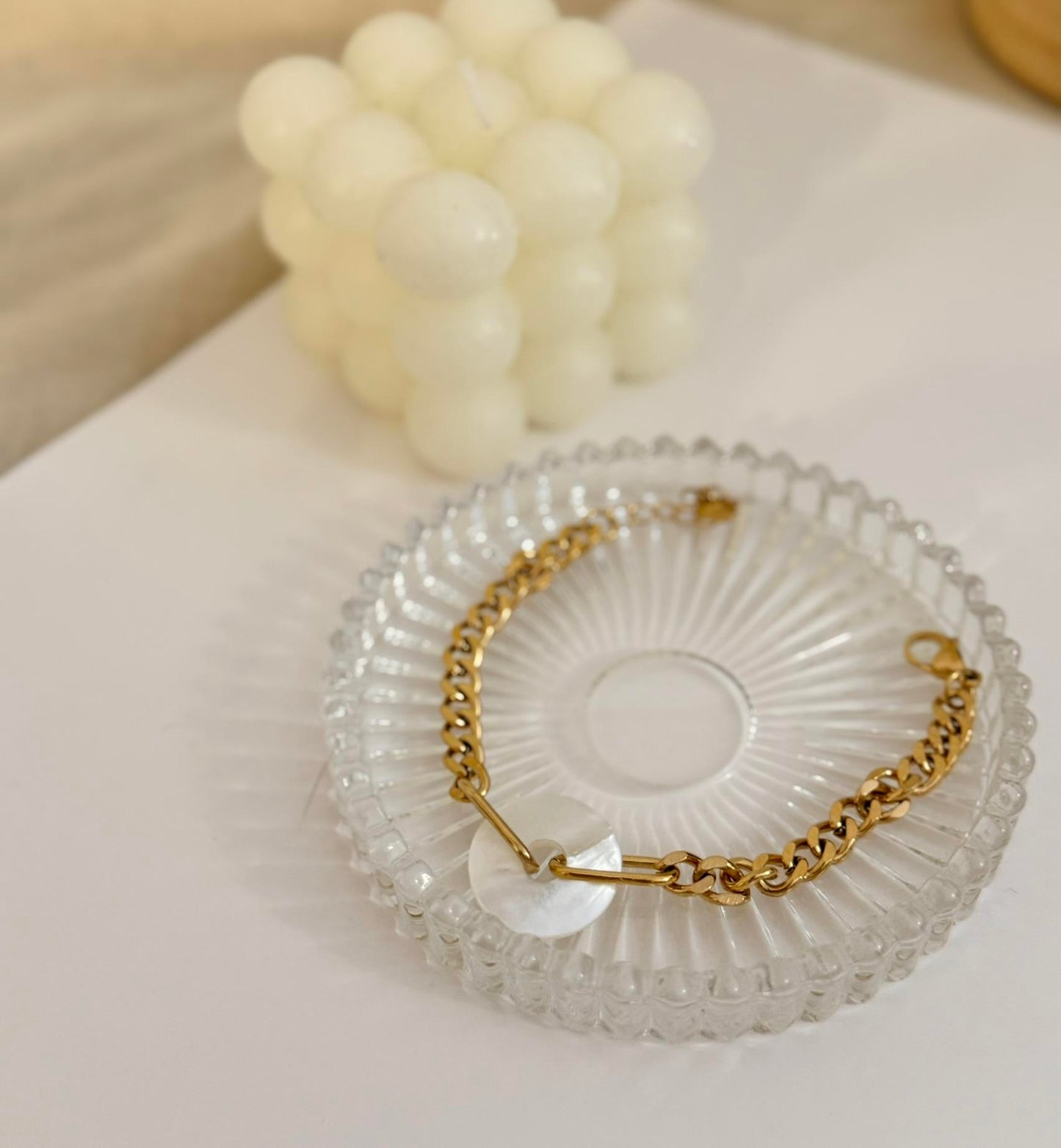 Pulsera de Moneda de Nácar