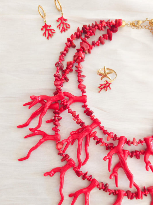 Rebajas -20%-Pendiente coral rojo