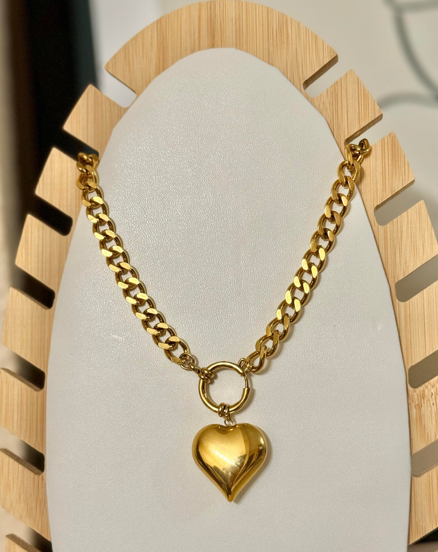 Collar Mónaco con doble corazón(3 maneras de vestir)