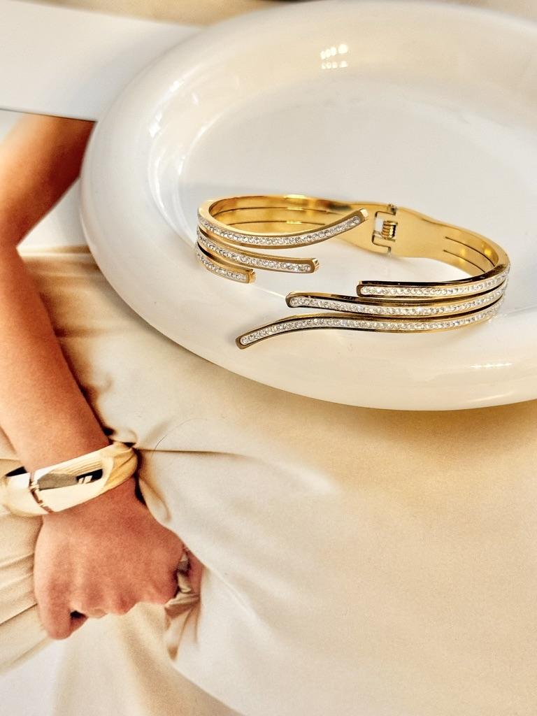 Pulsera Rígida Olas Abierta