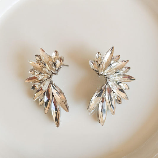 Pendientes ala grande de circonita