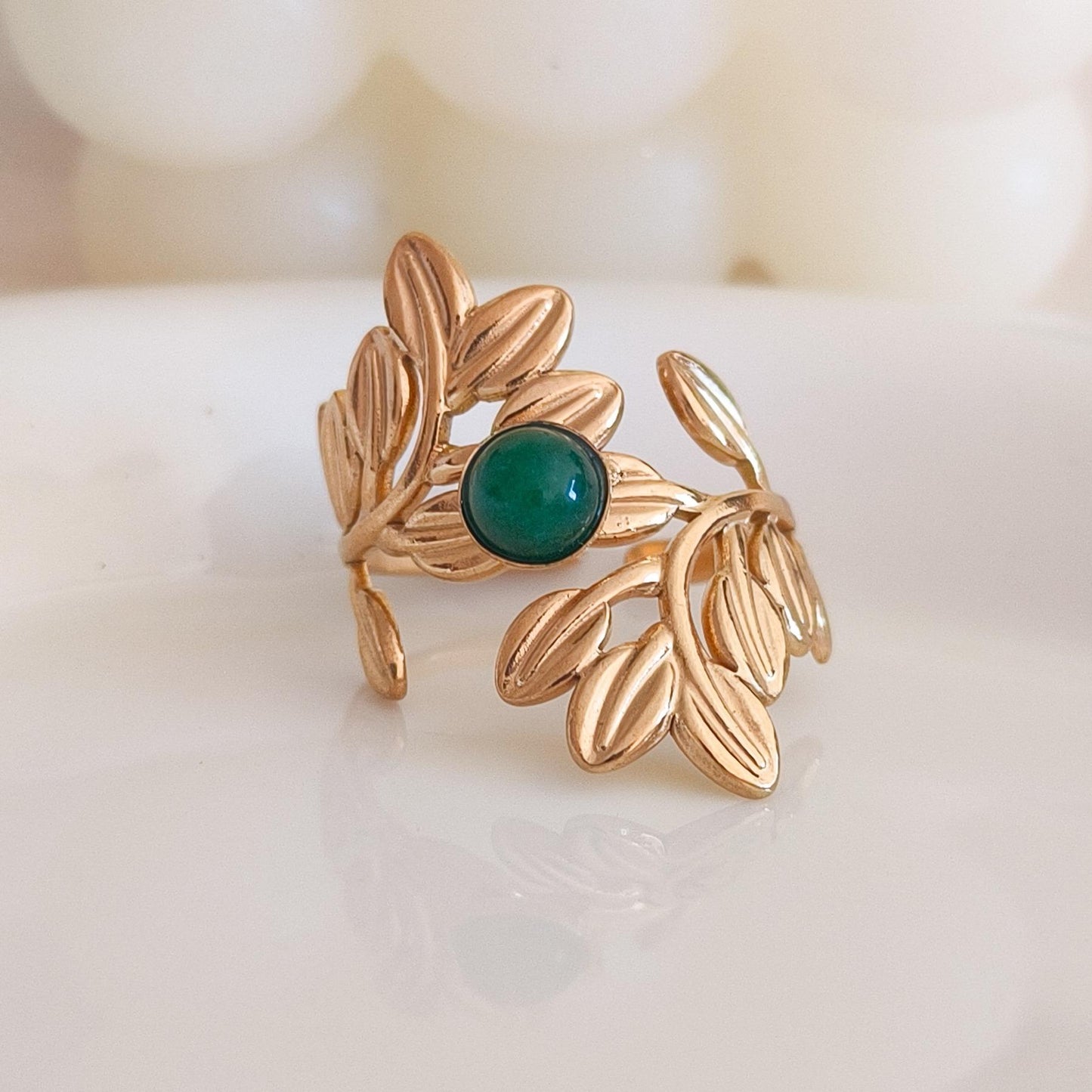 Anillo piedra original ajustable- serie río nilo