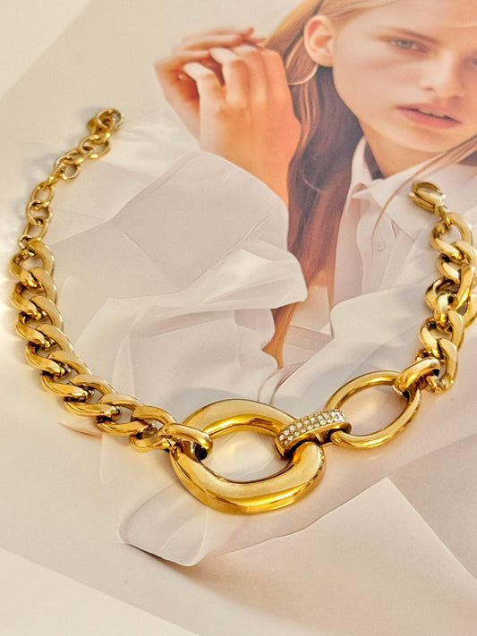 Pulsera Cadena Mónaco Ovalada Brillante