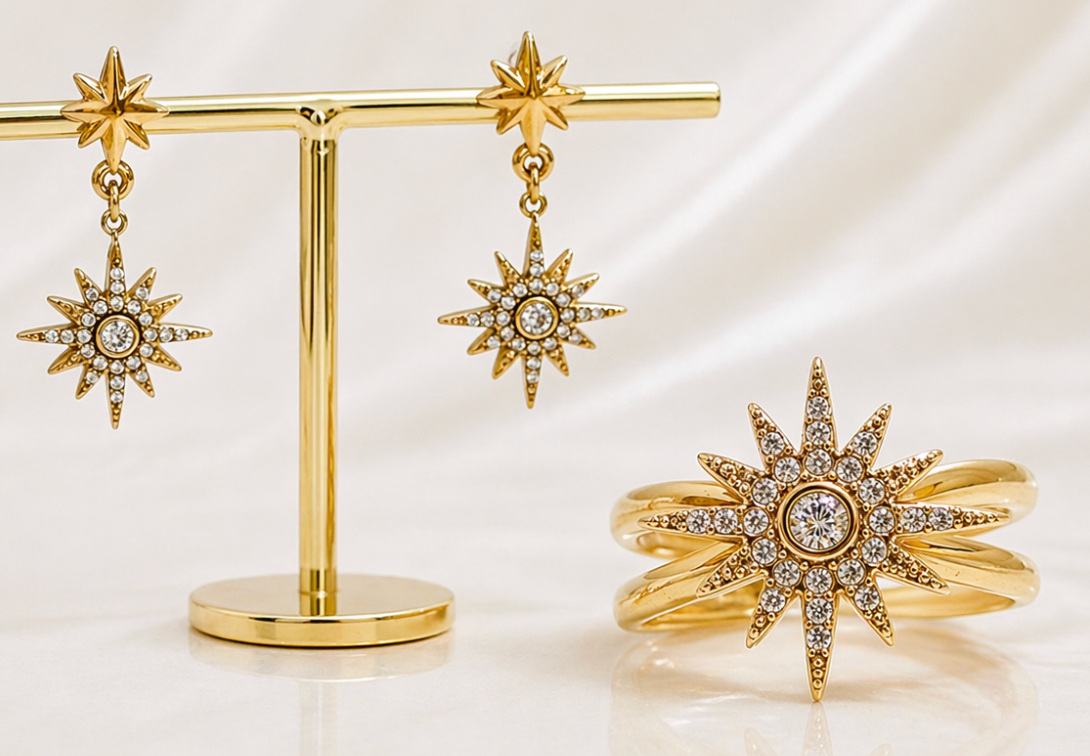 Look Estrella Estocolmo Ajustable (Anillo & pendiente)
