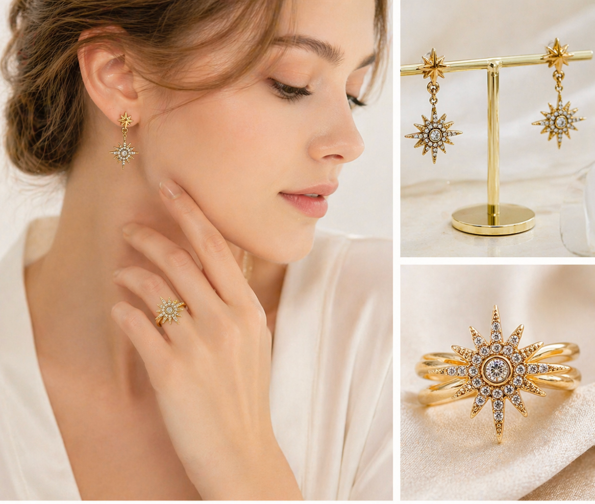 Look Estrella Estocolmo Ajustable (Anillo & pendiente)