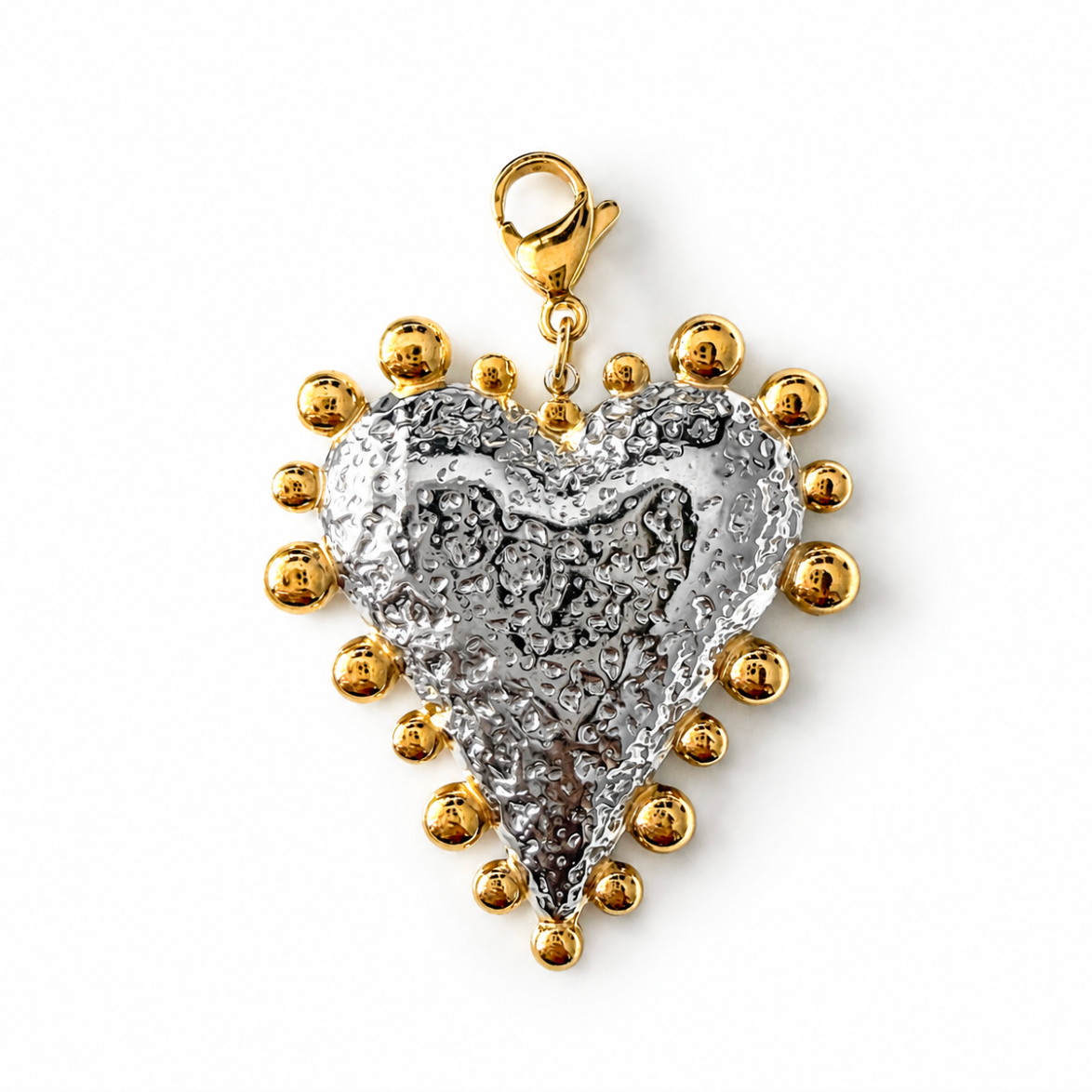 Charm ONLY U (corazón bicolor)