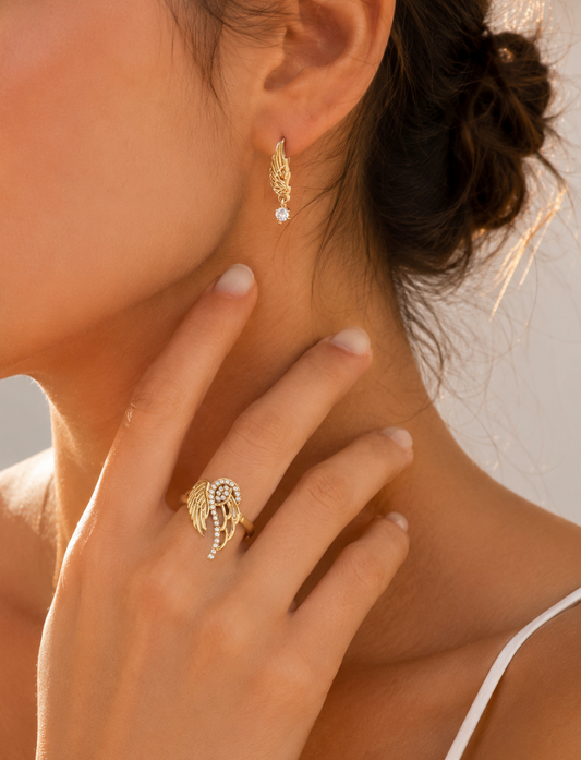 Look Alas Libres（pendiente & anillo）