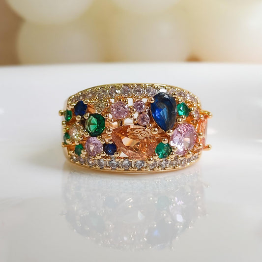 Anillo precioso Milan (multicolor)