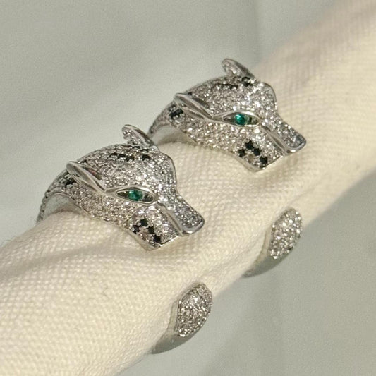 Anillo Jaguar Plateado Ajustable 18-19