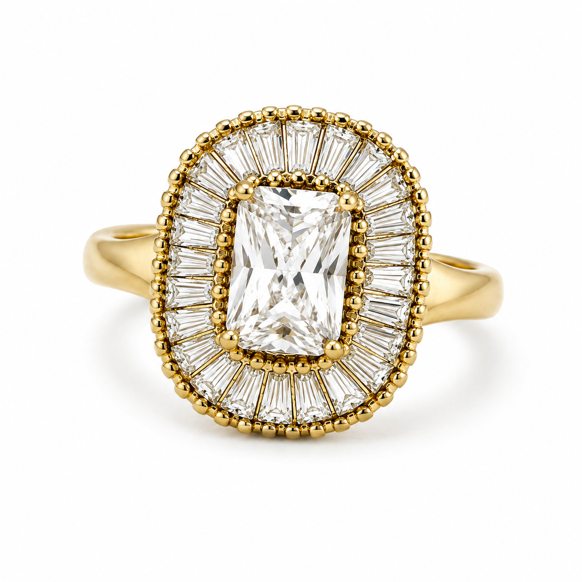 Anillo Met Gala（Talla 18-19）Brillo grande