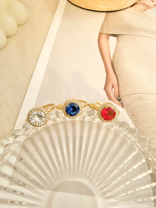 Anillo Brillo Redondo ajustable (3 colores)