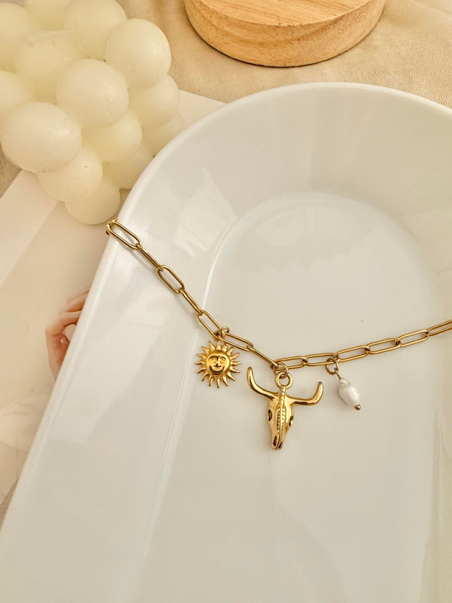 Pulsera Charm Toro Cowboy