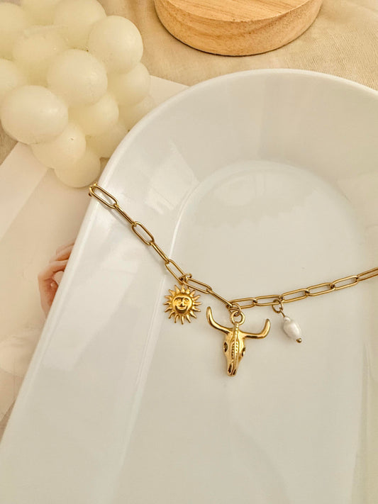 Pulsera Charm Toro Cowboy