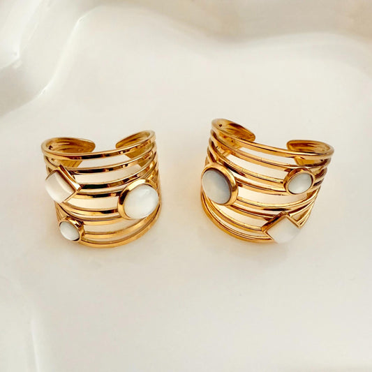 Anillo SISI  Ajustable (TRES PIEDRA)
