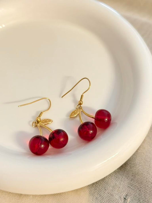 Pendientes de cerezas （Gancho para la oreja）