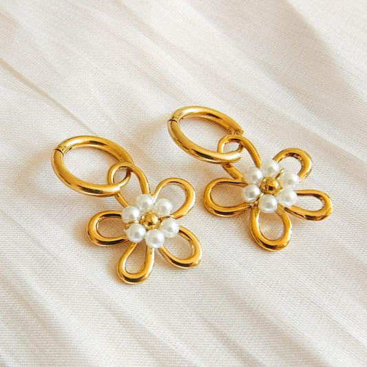 Pendientes magrarita perlitas