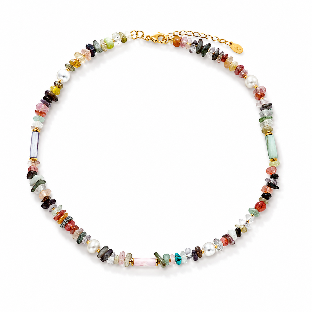 Collar Mosaico Piedra (Multi）
