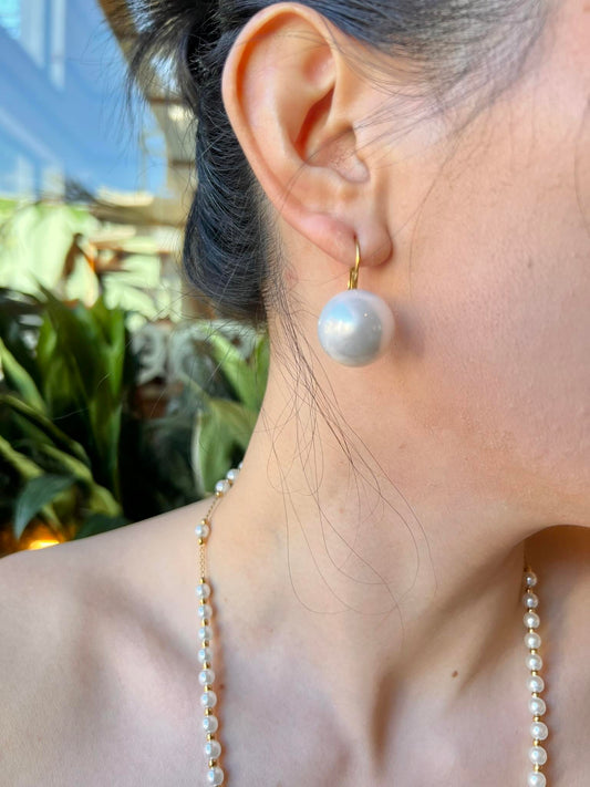 Pendientes de perlas oversized