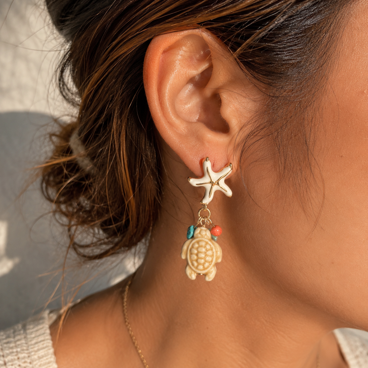 Pendientes Tortuga Lucky（2 colores）