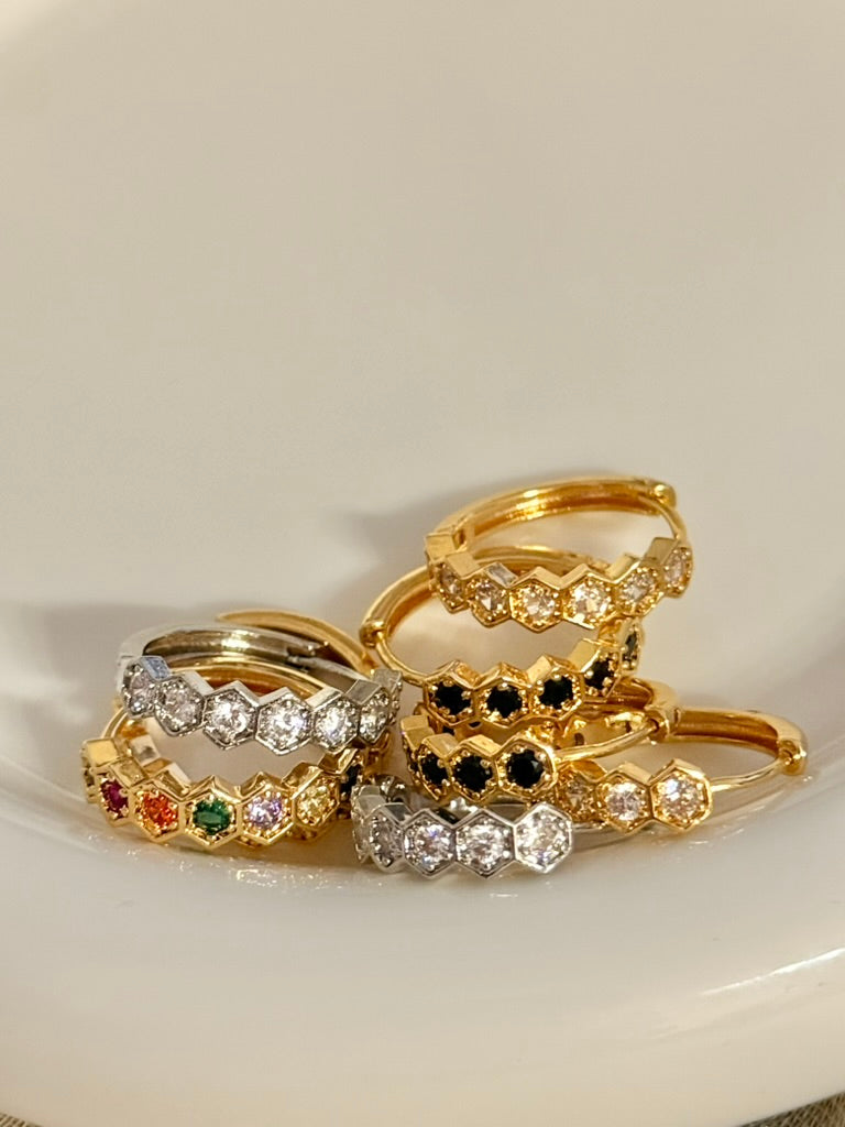Pendientes de panal（4 tipos）