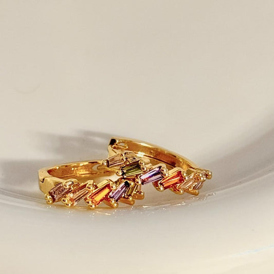 Pendientes de purpurina de colores