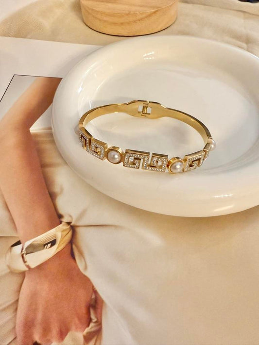 Pulsera Rígida de llave griega dulce