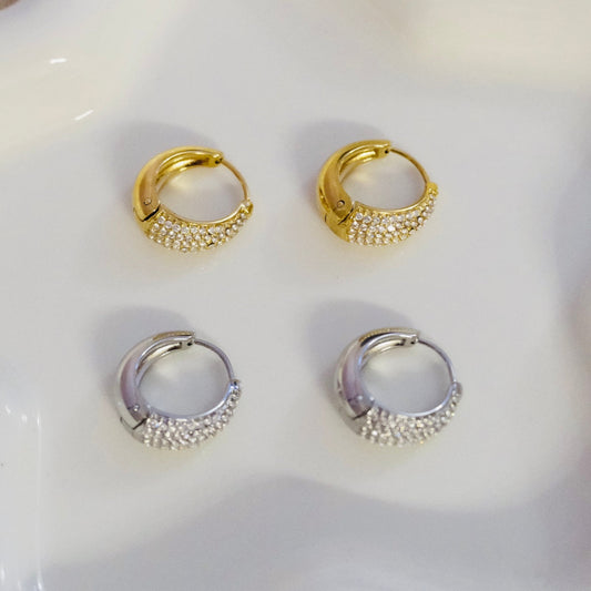 Pendiente gota con brillo