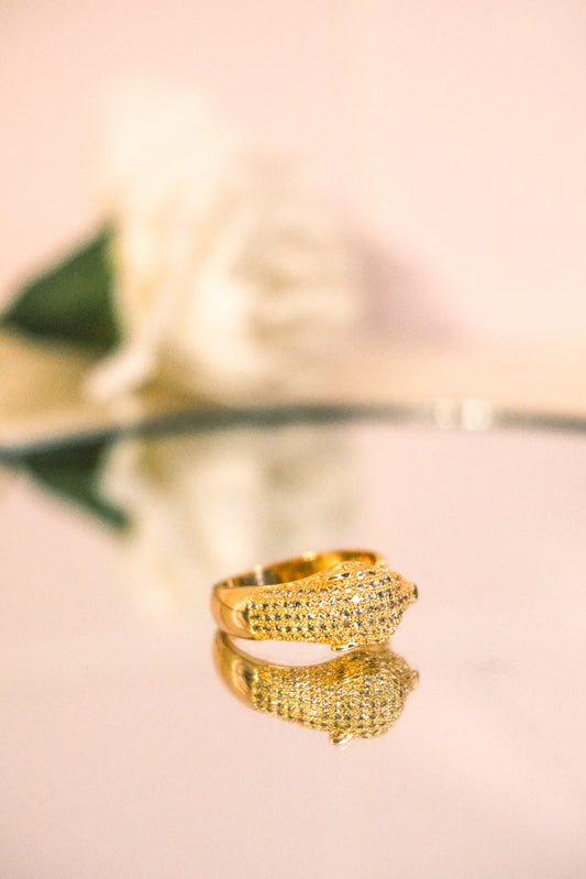 Anillo Jaguar Brillante 🐆 (Disponible en dorado y plateado)