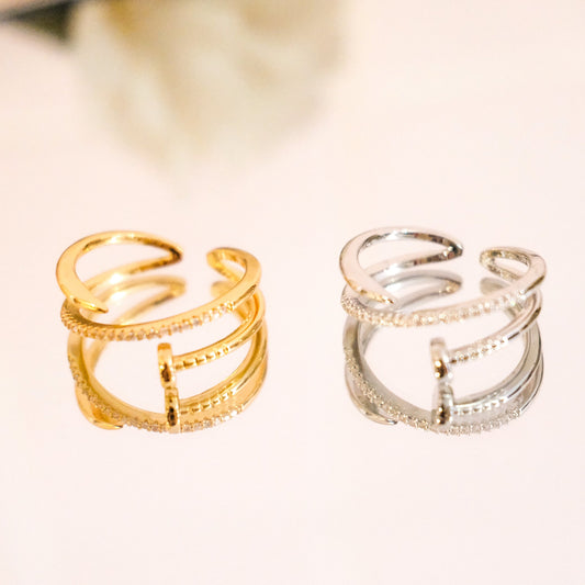 Anillo Clavo Moderno  (Disponible en dorado y plateado)