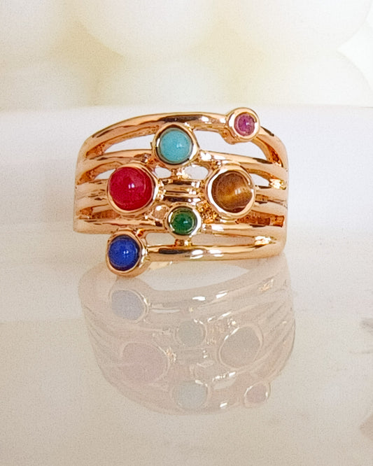 Anillo planeta de colores