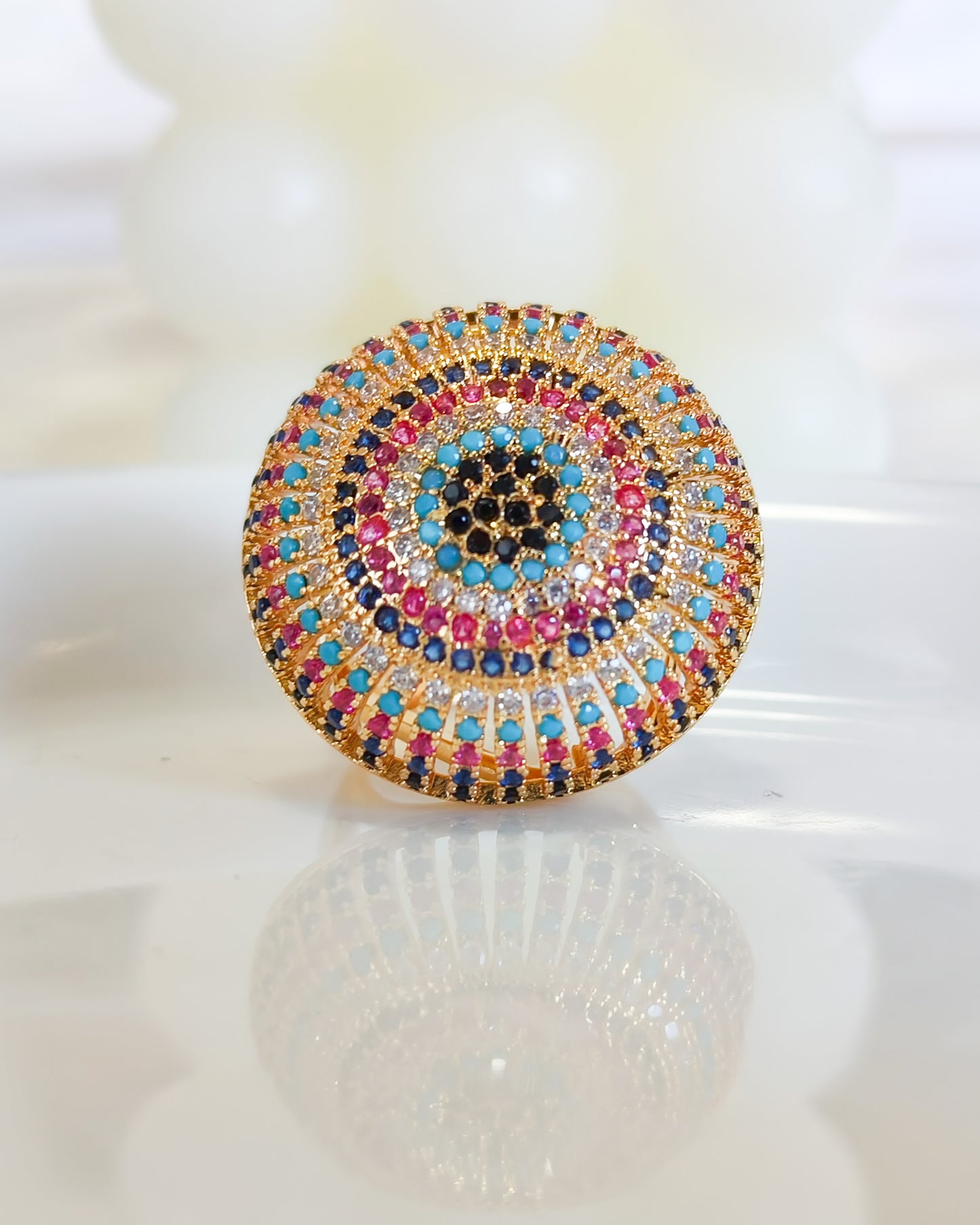 Anillo Mandala Arcoíris