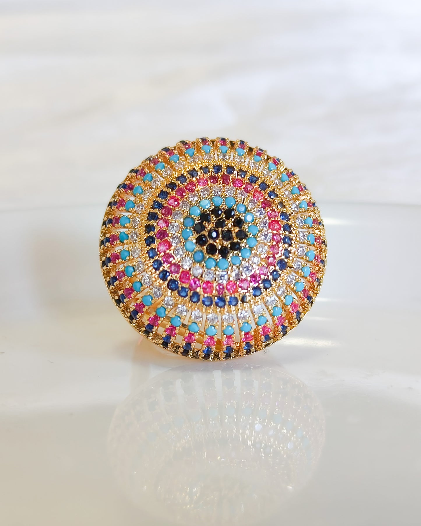 Anillo Mandala Arcoíris