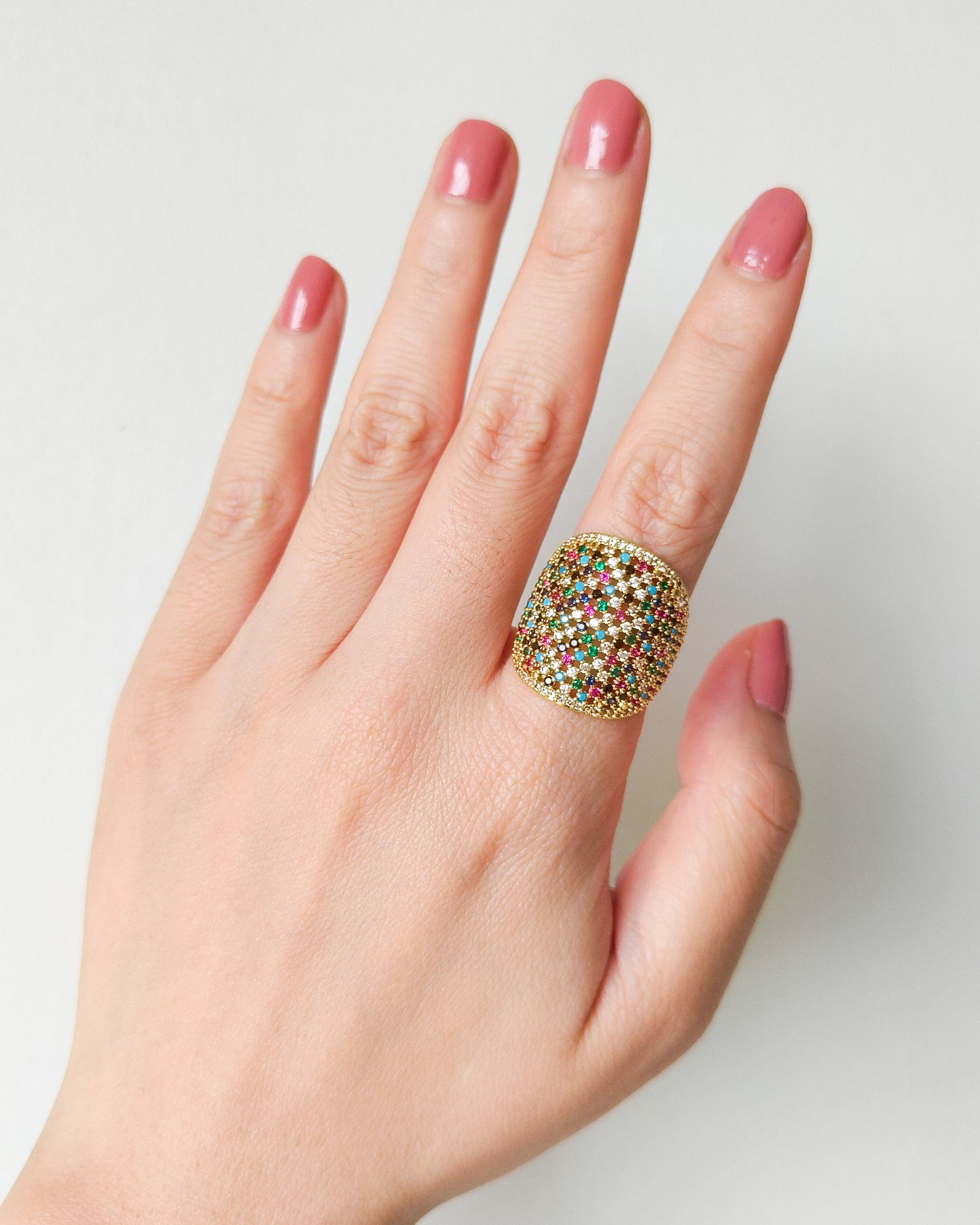 Anillo Orquídea de Colores brillantes